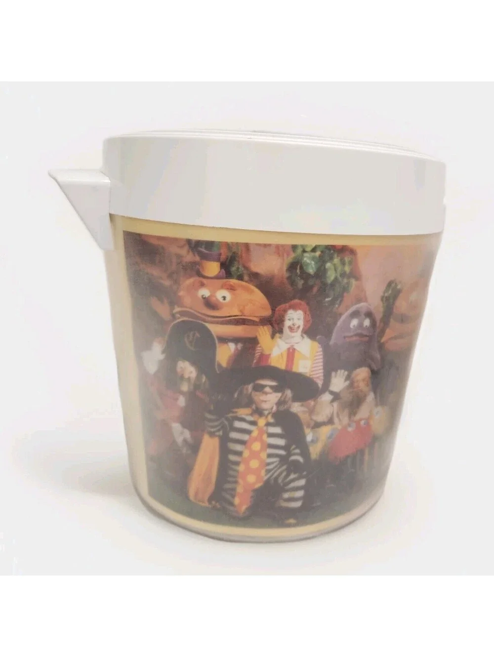 Vintage 1974 McDonalds Thermo Serv Ice Bucket with 4 Cups Nice Condition